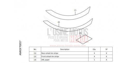 KIT,WHEEL STRIPE SET *R380* CRF1100DN de 2022